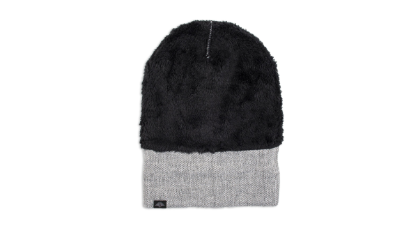 Two tone Beanie with Sherpa Lining Hot on Sale - Image 2